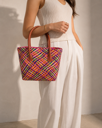 Pianina Raffia Basket Bag (Passion)
