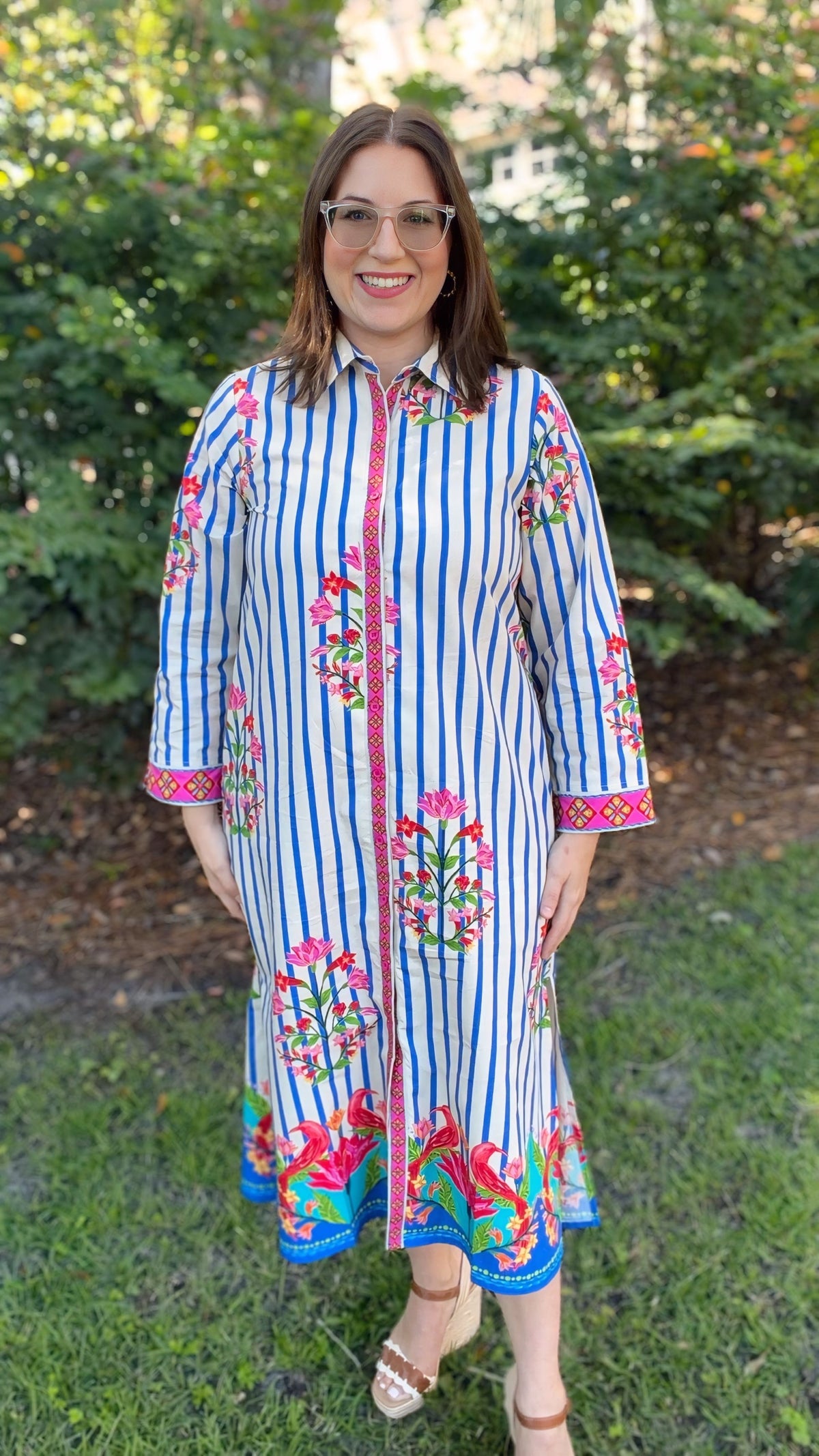 Striped Garden Eliza Dress