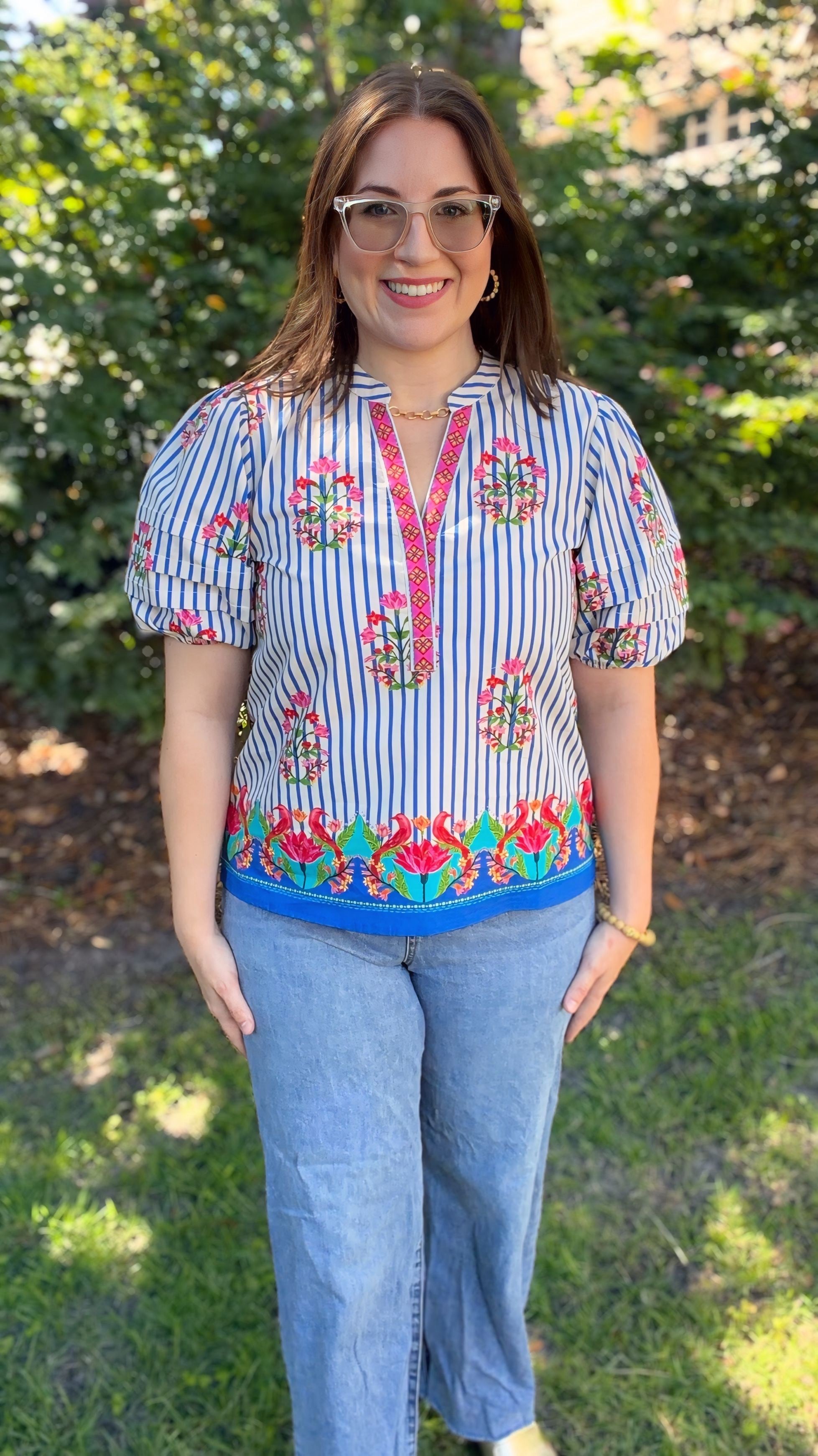 Striped Garden Raya Top