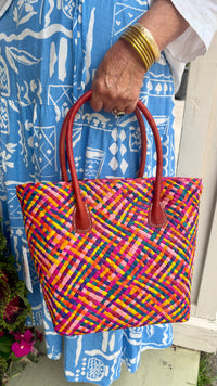 Pianina Raffia Basket Bag (Passion)