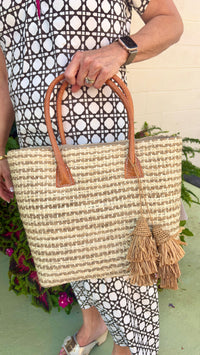 Cancun Sisal Basket Bag (Cappucino)