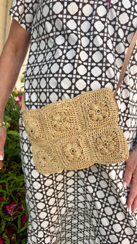 Mimi Crochet Straw Crossbody