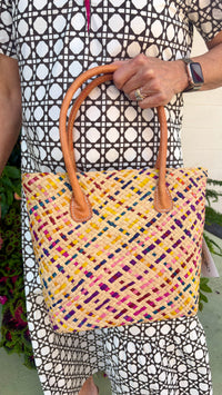 Pianina Raffia Basket Bag (Confetti)
