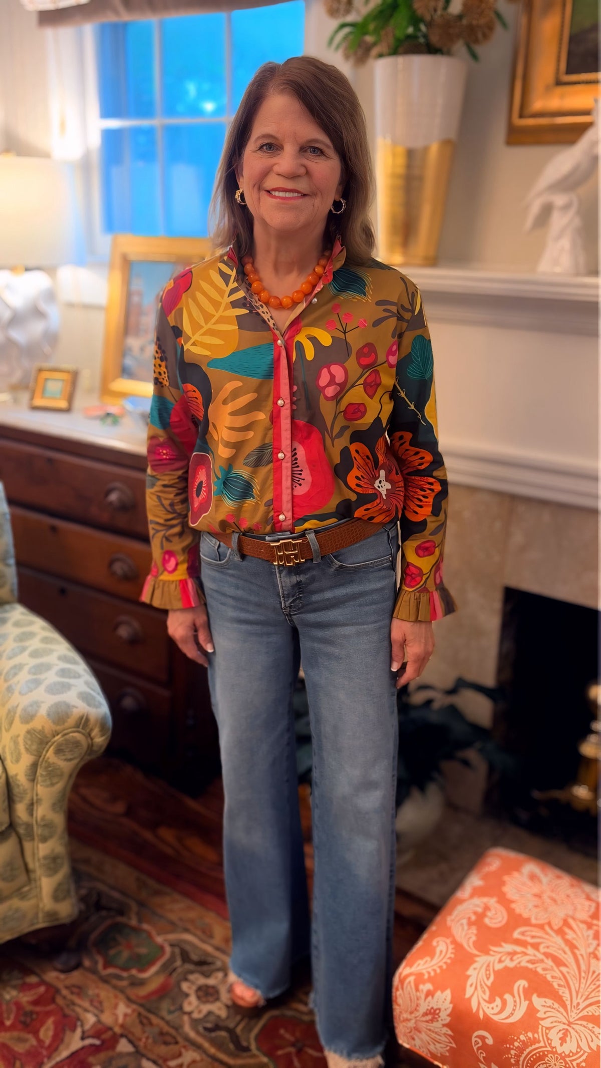 Fall Blossom Paris Top
