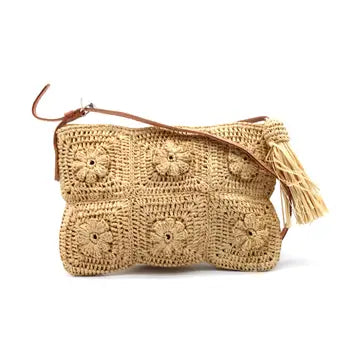 Mimi Crochet Straw Crossbody
