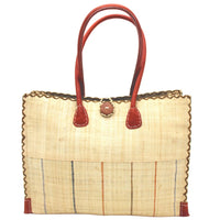 Zafran Raffia Bag (Two-Tone Neutral)