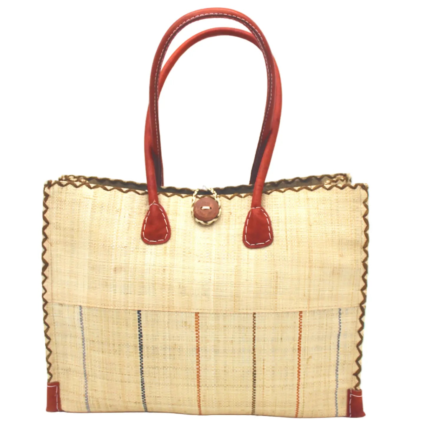 Zafran Raffia Bag (Two-Tone Neutral)